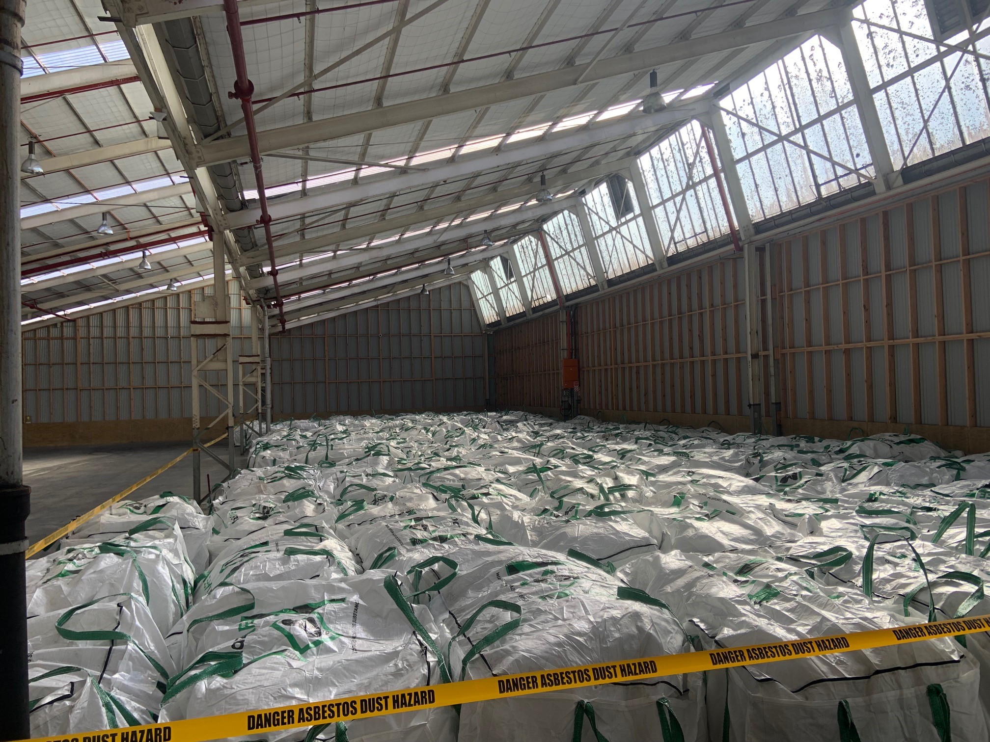 Hazisafe bags in warehouse at Gillies Group Job