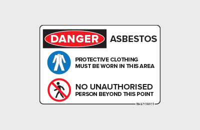 Multi Condition Asbestos Warning Sign