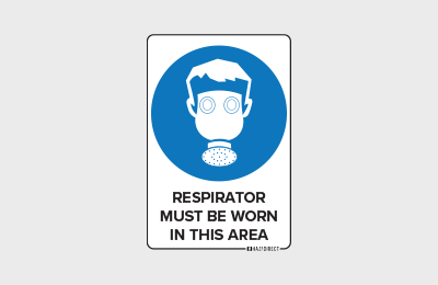 Respirator Must Be Warn Sign