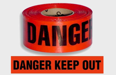 Danger Keep Out Warning Tape Red/Black